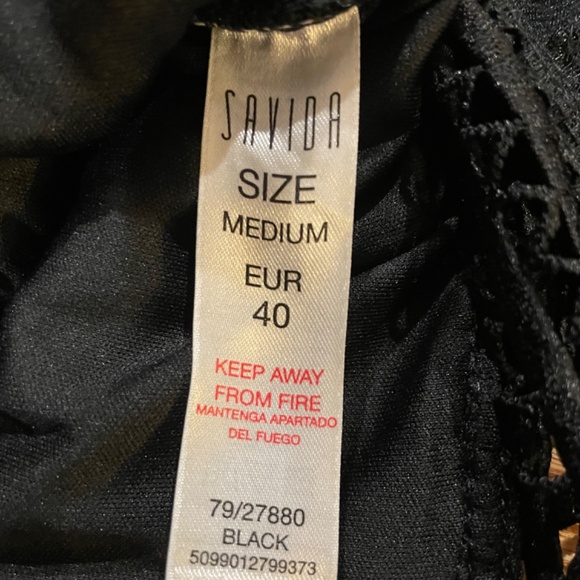 Savida open weave and lace ruffle top ,size M - Picture 8 of 10